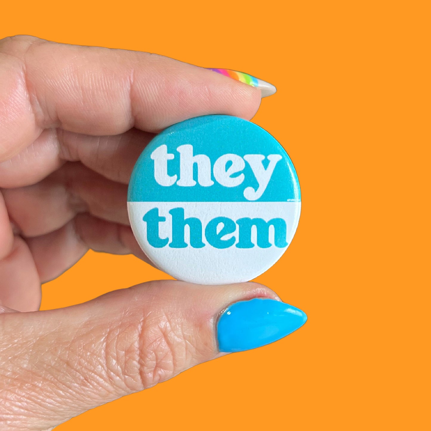 They/Them Pronoun Button