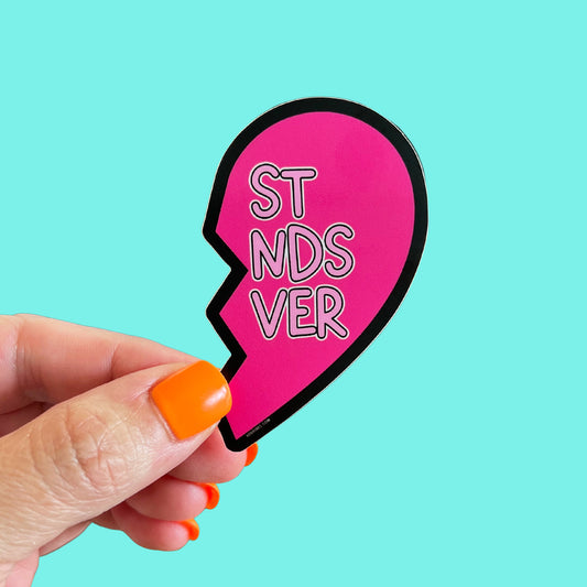 Best Friends 4-Ever Sticker - Hot Pink