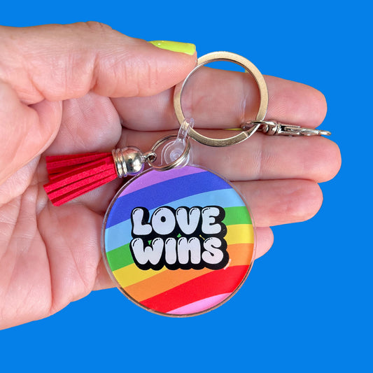 Love Wins Acrylic Keychain