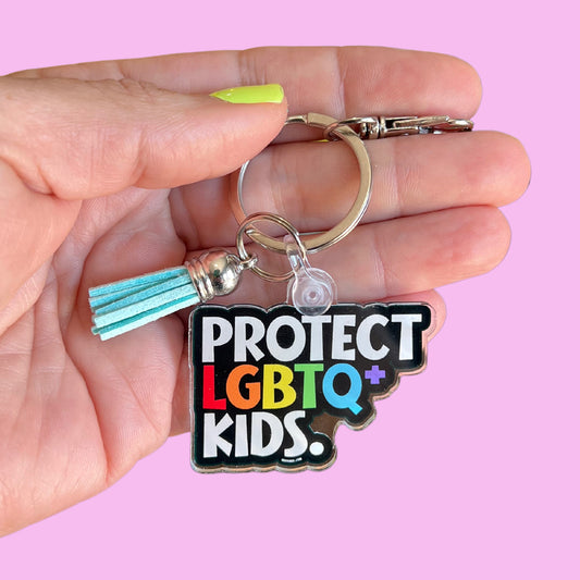 Protect LGBTQ+ Kids Acrylic Keychain