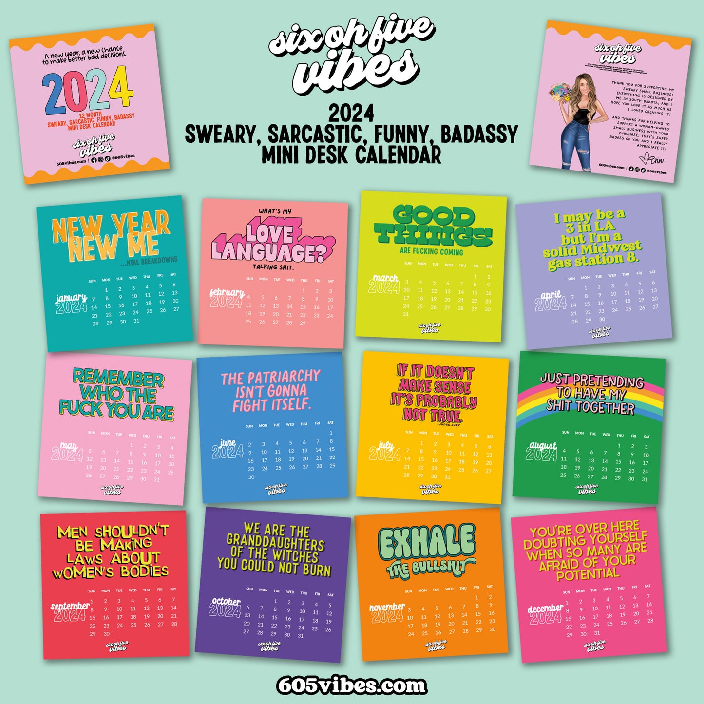 2024 Mini Desk Calendar