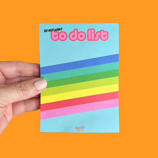 Do Not Want To Do List Notepad