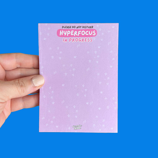 Please Do Not Disturb Hyperfocus in Progress Notepad