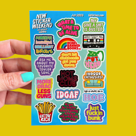 New Sticker Weekend: July 2023 Sticker Sheet