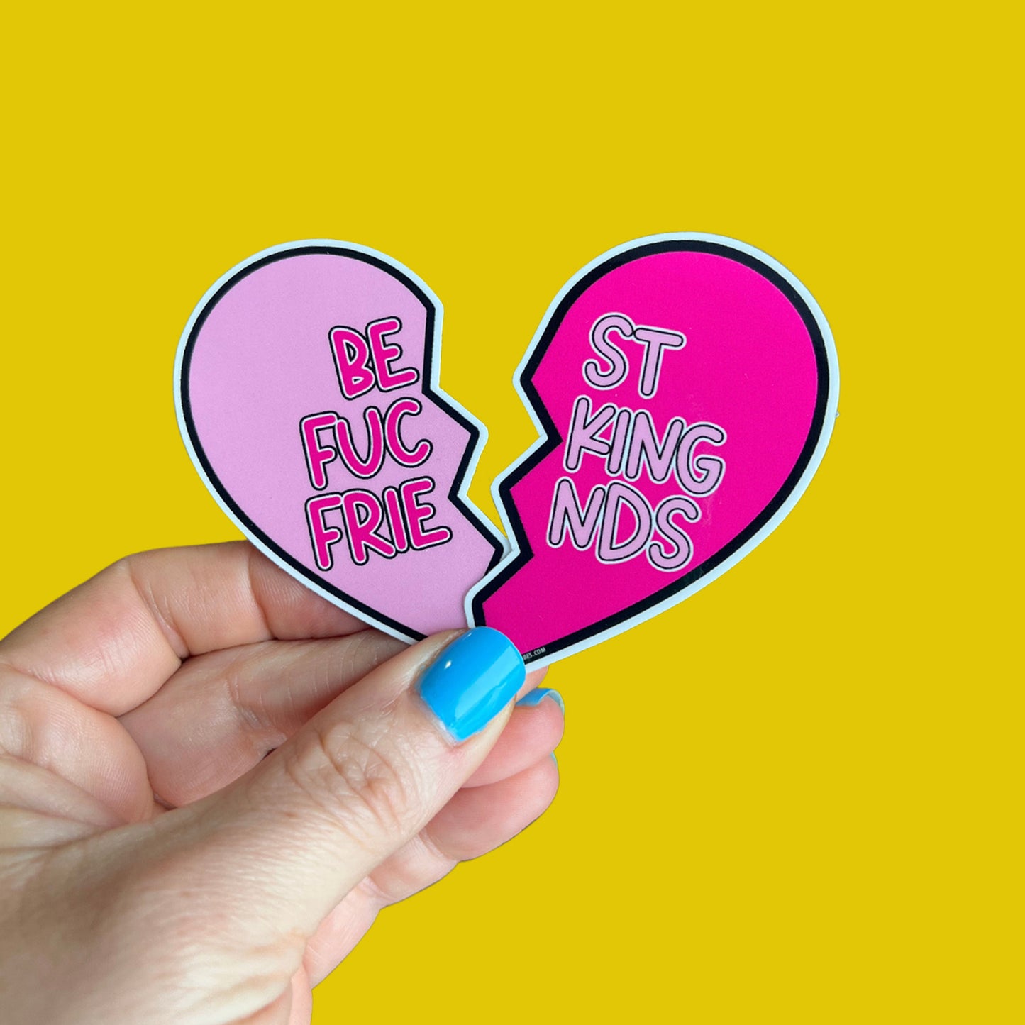Best Fucking Friends Sticker - Light Pink