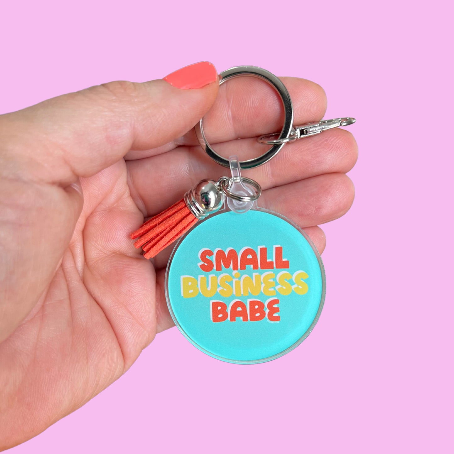 Small Business Babe Acrylic Keychain