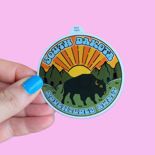 South Dakota Adventures Await Sticker