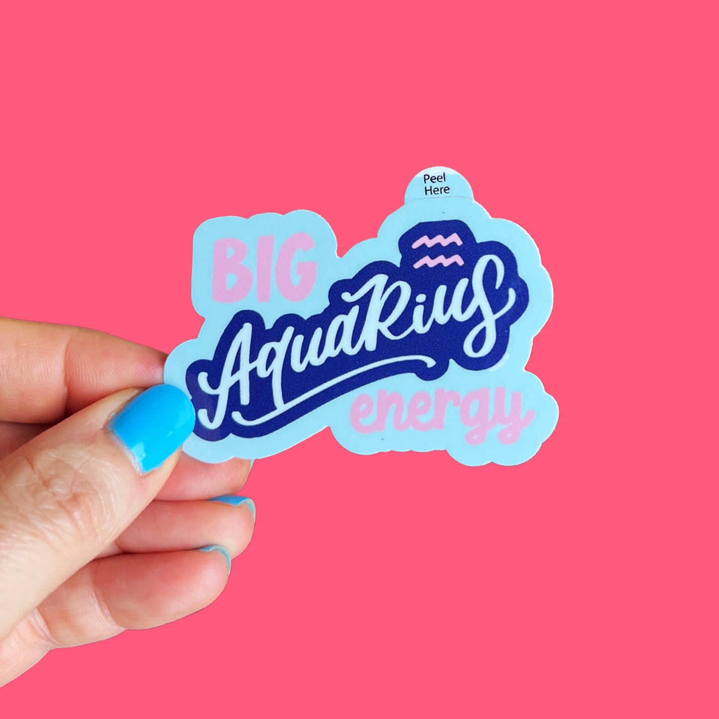 Big Aquarius Energy Zodiac Sticker