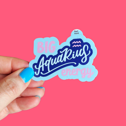 Big Aquarius Energy Zodiac Sticker