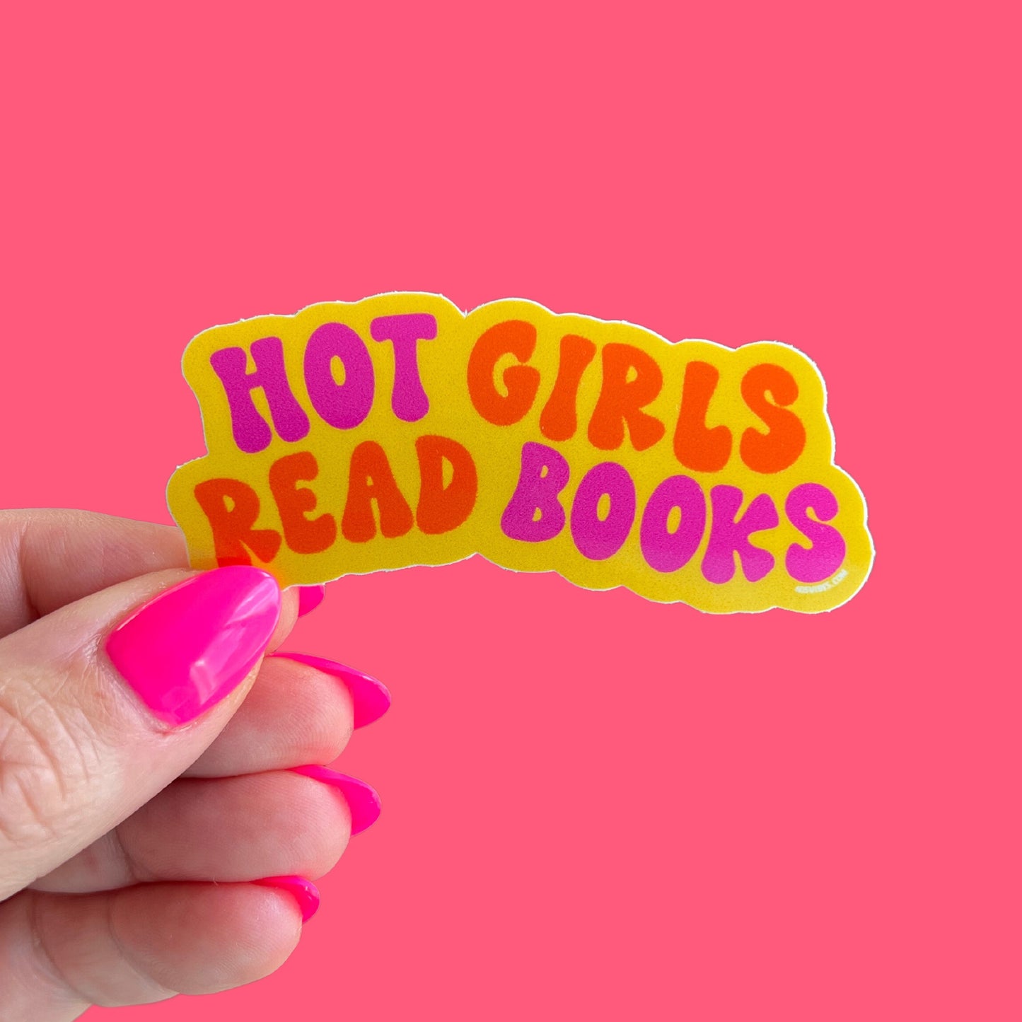 Hot Girls Read Books Sticker