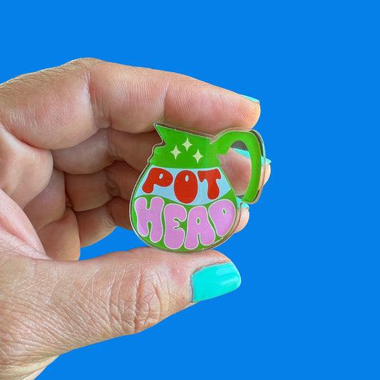Pot Head Acrylic Pin