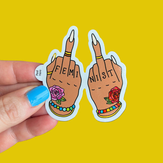 Feminist FU Sticker