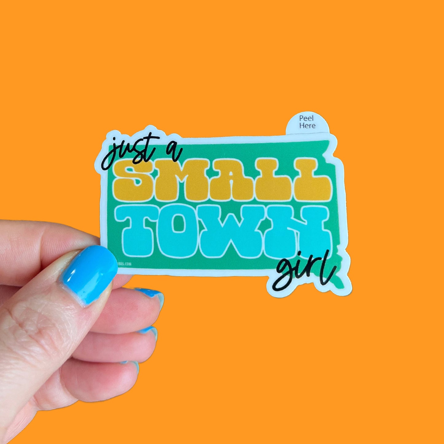 South Dakota Just a Small Town Girl Sticker