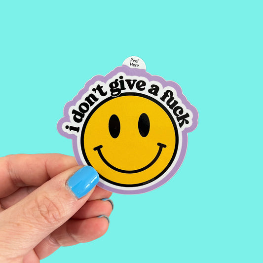 Smiley Series: I Don't Give a Fuck Sticker