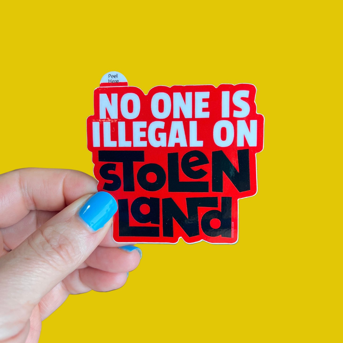 No One is Illegal on Stolen Land Sticker