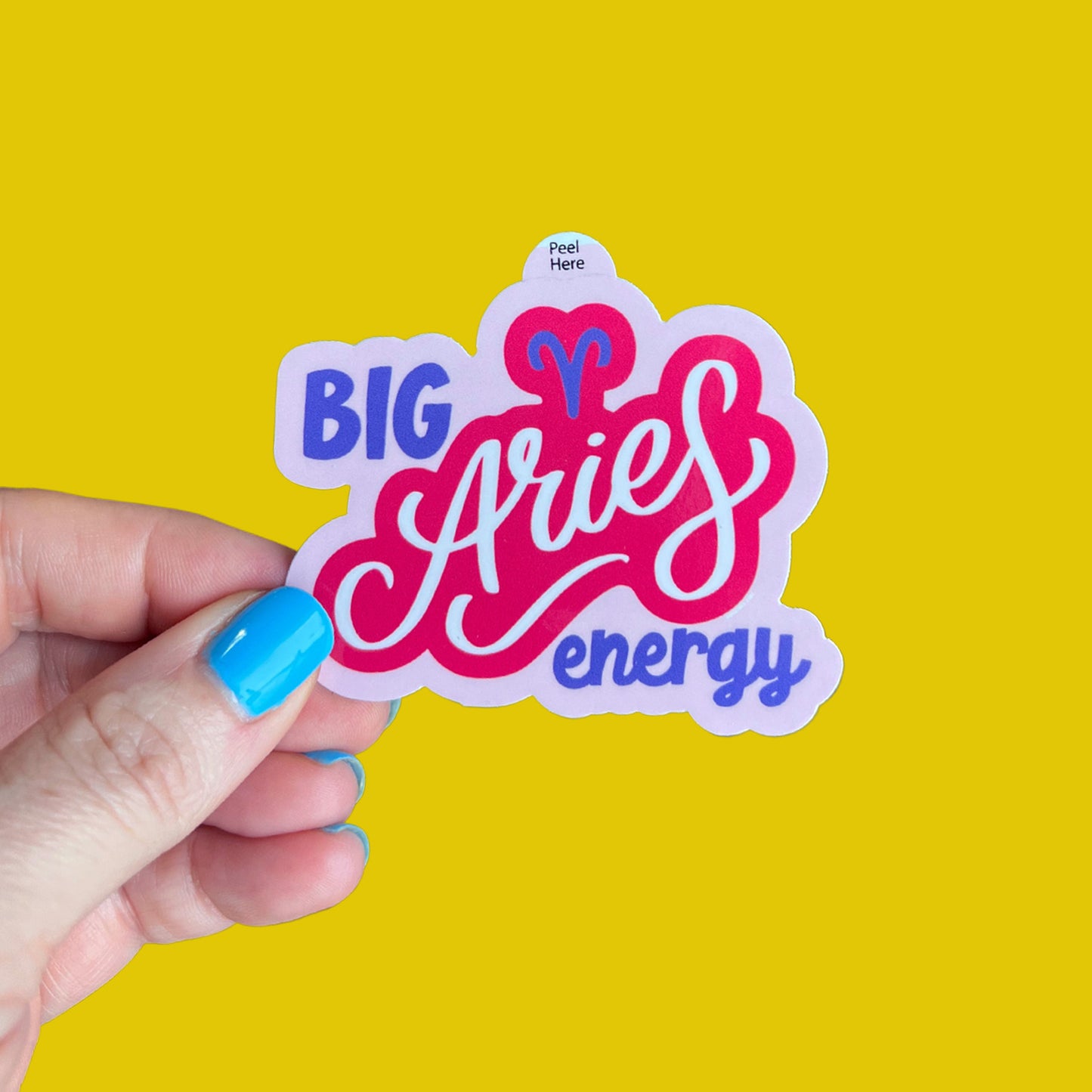 Big Aries Energy Zodiac Sticker