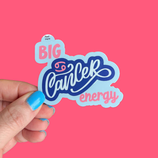 Big Cancer Energy Zodiac Sticker