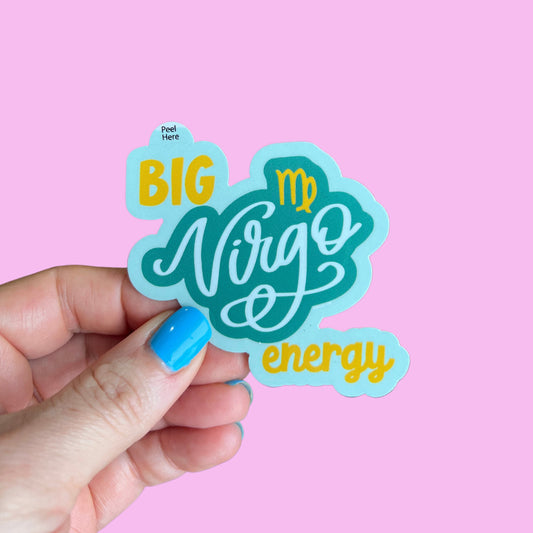 Big Virgo Energy Zodiac Sticker